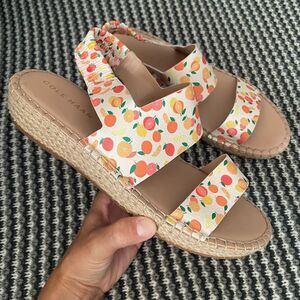 Cole Haan pinch peach citrus fruit espadrille sandal women’s shoe size 7